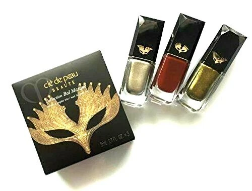 NUEVO Cle de Peau Beaute Colección Bal Mascarilla Esmalte de Uñas Trío Tamaño Completo 8 ML X 3 Foto 1 de 1