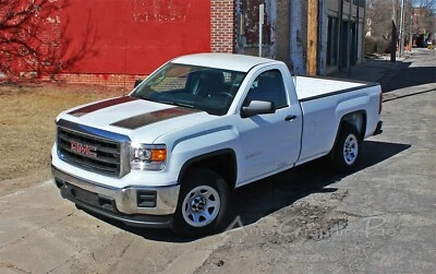 GMC "SIERRA RALLY" Edition 2014-2018 Truck Hood Racing Vinyl Graphics 3M Stripes - Image 1 of 4