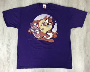 Vintage Tasmanian Devil Shirt 90s Looney Toons 1997 100% Cotton Made USA Mens XL - Picture 1 of 12