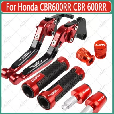 For HONDA CBR600RR CBR 600RR Adjustable Brake Clutch Levers Grips Handlebar Kit - Imagem 1 de 4