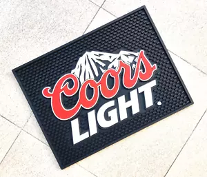 Free Ship Coors LIGHT Rubber bar mat drip mat spill mat bar runner beer coasters - Picture 1 of 7