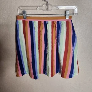 Copper Key Skirt Girls Large Multicolor Striped 100% Rayon A-Line Pull On Fall - Picture 1 of 5