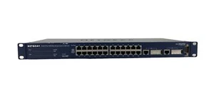 Netgear Prosafe FSM726 v2 24-Port 10/100 Mbps Managed Switch With 2 GBIC Ports - Picture 1 of 9