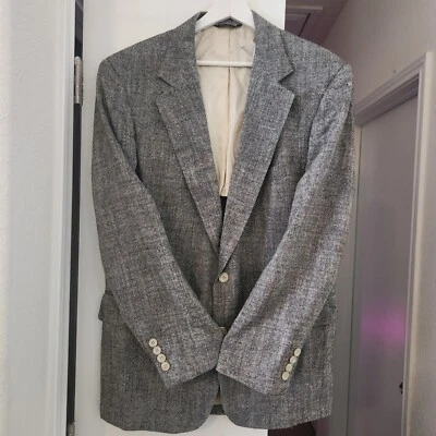 Abrigo Deportivo Vintage Cricketeer Tweed Para Hombres 42R EE. UU. Gris Espiga Blazer Chaqueta Foto 1 de 4
