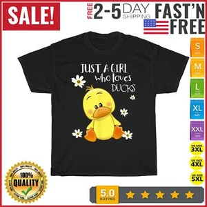 Just a Girl Who Loves Ducks - Cute Duck Lover Owner T Shirt Men Women Kid NEW - Picture 1 of 11