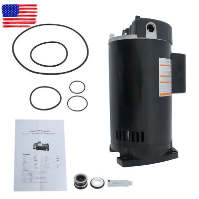 B2842 Pool Pump Motor 1-1/2 HP 3450 RPM 56Y For Frame-Square Flange 208-230 Volt - Image 1 of 4