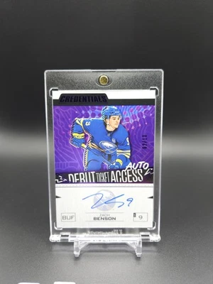 2023-24 Upper Deck Credentials Zach Benson Debut Ticket Access Rookie Auto /10 - Image 1 of 2