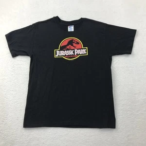 Vintage Jurassic Park Shirt Boys XL Black 90s Single Stitch Movie Promo Kids USA - Picture 1 of 11