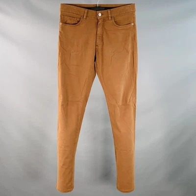 ERMENEGILDO ZEGNA Size 30 Brown Cotton Blend Slim Fit Jean Cut Casual Pants - Image 1 of 4