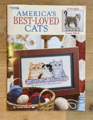Leisure Arts Cross Stitch Pattern Book - America's Best-Loved Cats/13 designs - Image 1 of 4