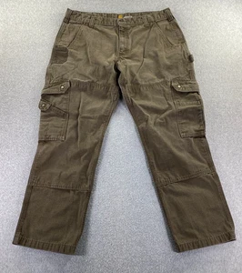 Carhartt Pants Mens Sz 38x30 Relaxed Fit Ripstop Cargo Double Knee Work B342-DFE - Picture 1 of 11