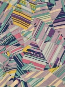 Lularoe Kids L/XL Leggings- NWT- Geometric Print- Purple, Yellow, Green, Mint - Picture 1 of 6