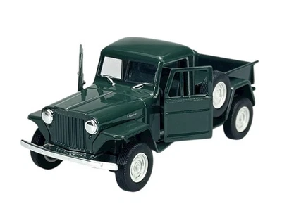 WELLY OLD TIMER 1947 JEEP WILLYS PICKUP GREEN 1:34 DIE CAST METAL MODEL NEW  - Image 1 of 4