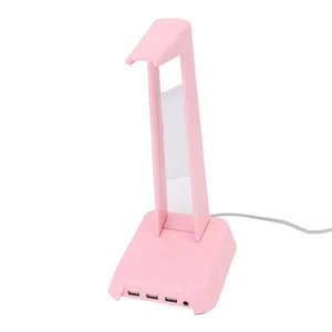 Gaming Headset Stand Game Headphone Stand 3 USB 2.0 Ports Stable Weighted Base - Picture 1 of 24