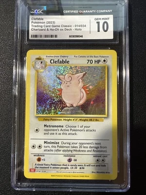Clefable - Trading Card Game Classic - #014/034 - CGC 10 GEM MINT - Image 1 of 2