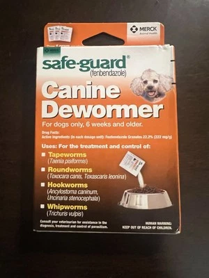 Desparasitador canino Merck Safe-Guard: ¡descuentos por volumen profundo y envío gratuito! Foto 1 de 4