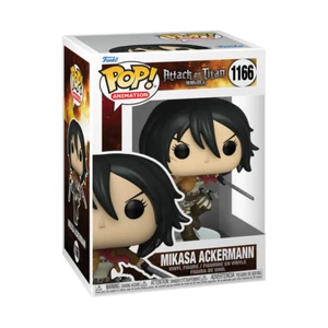 attack on titan pop funko vinyl figure 1166 mikasa ackerman w/swords 9cm sealed - Photo 1 sur 2