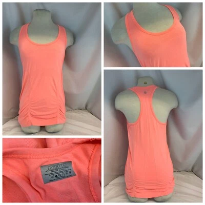 Camiseta sin mangas Athleta Racer Back Yoga para mujer M rosa salmón poli YGI C0-627 Foto 1 de 4
