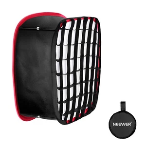 Neewer Collapsible Softbox with Strap Attachment,Grid and Carrying Bag Black/Red - Picture 1 of 7