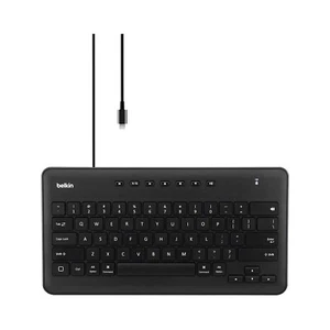 BELKIN WIRED KEYBOARD WITH LIGHTNING CONNECTOR FOR IPAD IPHONE BLK *NEW2* B2B124 - Picture 1 of 2