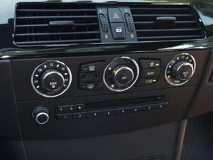 Pour BMW E60 E61 03-10 Anneaux de commande de chauffage en aluminium poli x3 - Picture 1 of 13