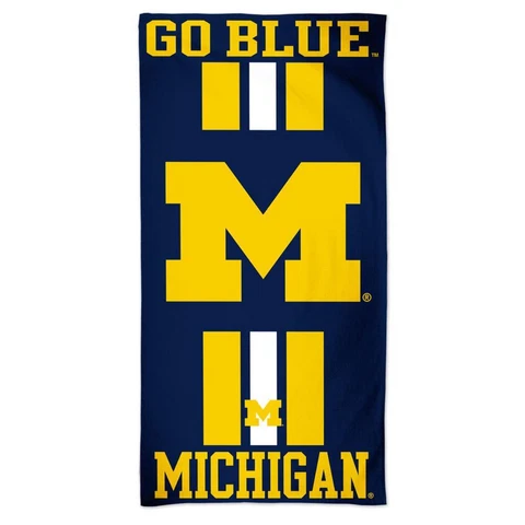 Michigan Wolverines 30x60 Beach Towel [NEW] NCAA Blanket Vacation Summer Pool Cover