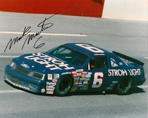 Mark Martin 1988 ROCKINGHAM WINSTON CUP STROH LIGHT #6 signed 8x10 photo 1 of 1 - Picture 1 of 2