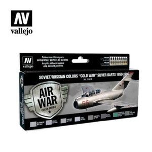 PINTURAS AERÓGRAFO - VALLEJO MODELO AIR - DARDOS PLATA GUERRA FRÍA (8 x 17ML) - 71610 - Imagen 1 de 2