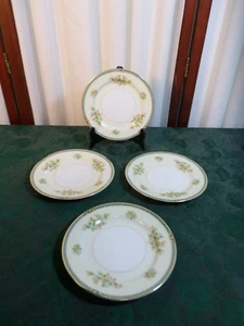 4 Beautiful Vintage Rose China Floral Design Occupied Japan B&B/Dessert Plates - Picture 1 of 7