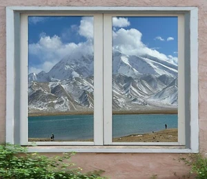 3D Snow Mountain D634 Window Film Print Sticker Cling Stained Glass UV Block Amy - Picture 1 of 11