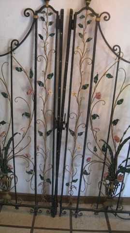 INCREDIBLE PAIR OF ANTIQUE WROUGHT IRON ENTRY GATES Cover