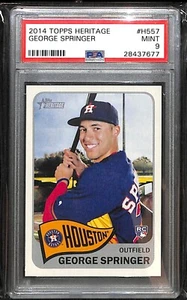 2014 Topps Heritage Rookie #H557 George Springer PSA 9 MINT - Picture 1 of 2