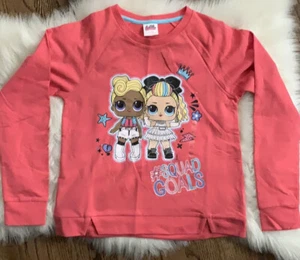 LOL Surprise Girls Light Pullover #SQUAD GOALS  Sz L (14) In Coral NWT - Picture 1 of 9