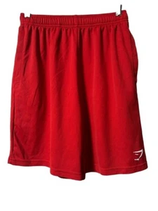 Gymshark Mens Red Elastic Waist Sports Shorts S - Picture 1 of 7