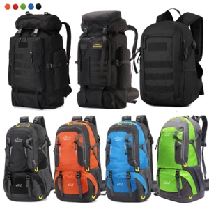 60L-70L-100L Hiking Camping Backpack Outdoor Travel Luggage Rucksack Waterproof - Picture 1 of 94