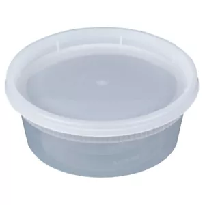 12 oz. Newspring YL2512 DELItainer Clear Round Deli Container Combo Pack 240/CS - Picture 1 of 1