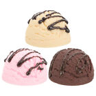 3pcs Fake Cream Scoops Simulation Model for Home Shops Display