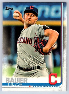 Topps Serie 1 2019 Base # 110 Trevor Bauer - Cleveland Indians Foto 1 de 2