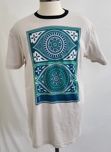 Volcom Men's Short Sleeve White Geometri  Pattern Shirt Size Large - Picture 1 of 7
