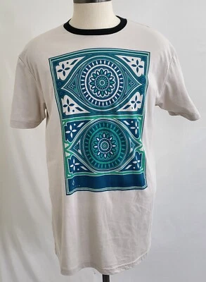 Volcom Men's Short Sleeve White Geometri  Pattern Shirt Size Large - Image 1 of 4