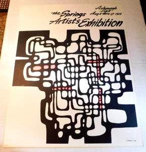 ORIG. SIGNED LTD ED. POSTER by IBRAM LASSAW for 1975 EAST HAMPTON EXHIBITION - Picture 1 of 4