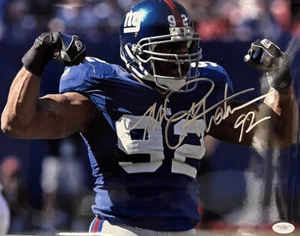 Michael Strahan Signed New York Giants (Flexing) 11X14 Photo JSA - Picture 1 of 2
