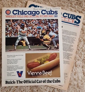1982 Chicago Cubs VS Dodgers Scorecard and Newsletter 8/19 Buckner Jenkins NR MT - Picture 1 of 15