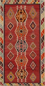 Vegetable Dye Kilim Qashqai  Rug 4x8 - Picture 1 of 15