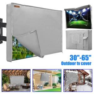 30"-65" Outdoor TV Abdeckung Robust Wasserdicht Flachbildfernseher Schutz - Bild 1 von 12