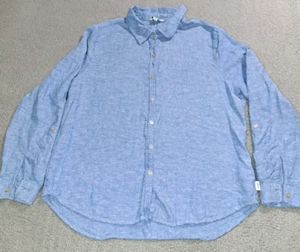 Orvis Classic Collection Women`s Blue Button Up Long Roll-Sleeve Shirt / Size L - Picture 1 of 10
