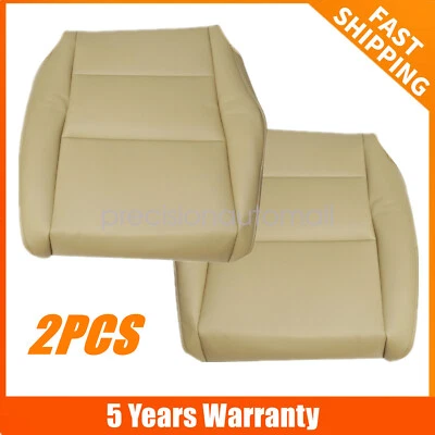 Driver + Passenger Bottom Seat Cover Leather Tan For 2008 2009 2010 Honda Accord Foto 1 de 4