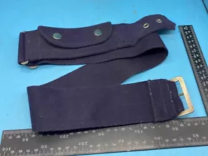 Original WW2 British Royal Navy Enlisted Mans Canvas Belt - 36" Waist - Picture 1 of 4