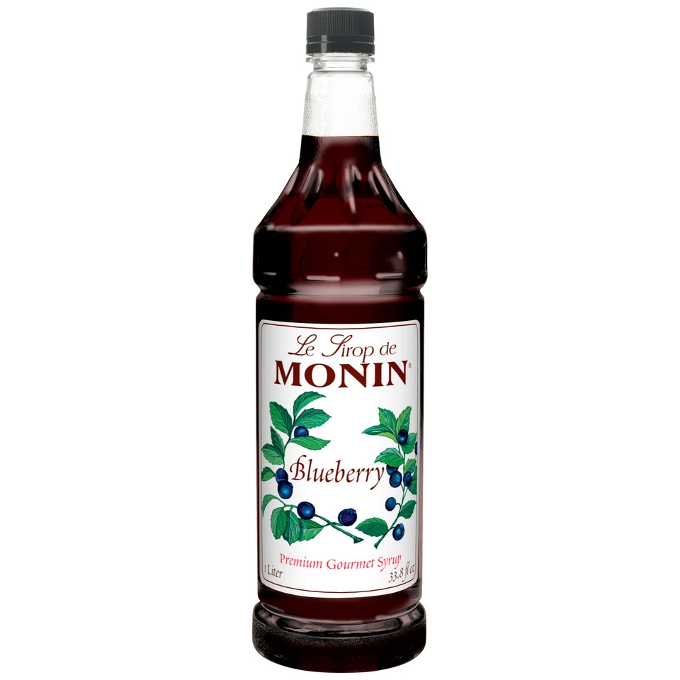 Monin, jarabe con sabor gourmet premium de arándanos (33,8 onzas, paquete de 4) Foto 1 de 1