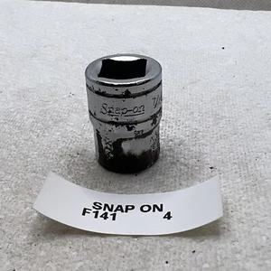 Snap-on 3/8" Drive 12-Point 7/16" F141 Shallow Socket Previous Owner Markings - Picture 1 of 7